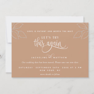 Save The Date Sable beige, Essayons de nouveau, l'amour est pati