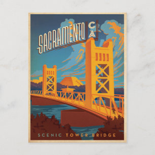 Save the Date   Sacramento, CA Announcement Postcard