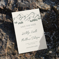Sage Green Mountain Pine Tree Mariage extérieur