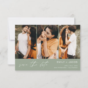 Save The Date Sage Green QR Code moderne Enregistrer la date Elé