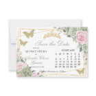 Sage Green Rose Floral Quinceanera 16e Calendrier