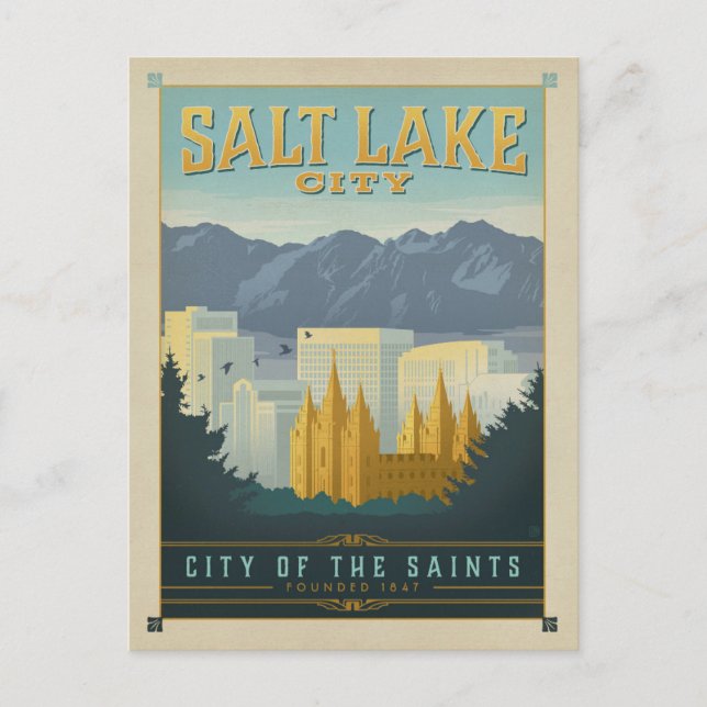 Save the Date | Salt Lake City, UT Announcement Postcard (Front)