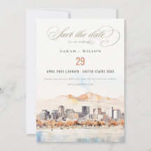 Salt Lake City, Utah Paysage aquarelle Mariage