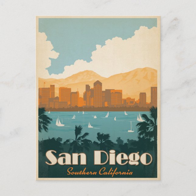 Save the Date | San Diego, CA Announcement Postcard (Front)
