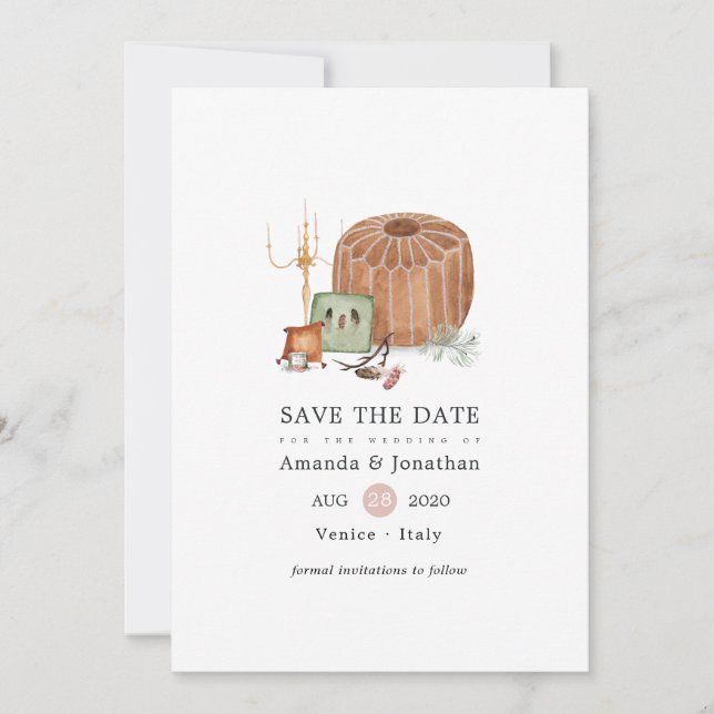 Save The Date Sanctuaire d'automne Mariage bohémien (Devant)