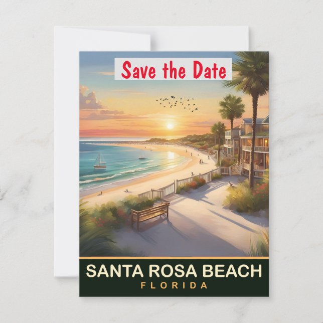 Save The Date Santa Rosa Beach, Floride (Devant)