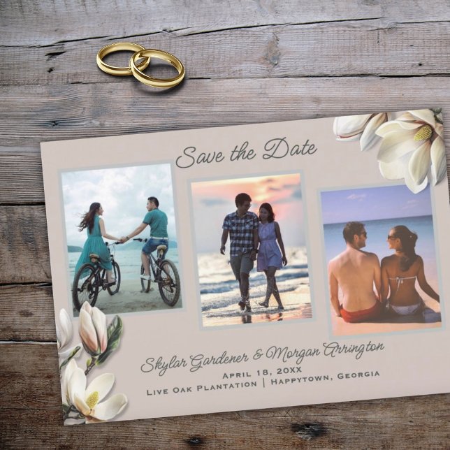 Save The Date Sauvegarder la date Annonce de mariage Magnolia (Créateur téléchargé)