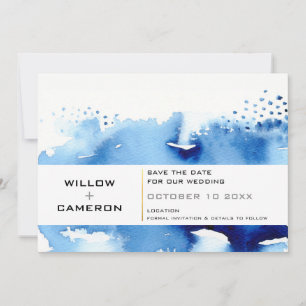 Save The Date SAUVEGARDER LA DATE Aquarelle minimale moderne ble
