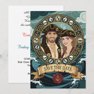 Save The Date Sauver la date mariage de pirate cool
