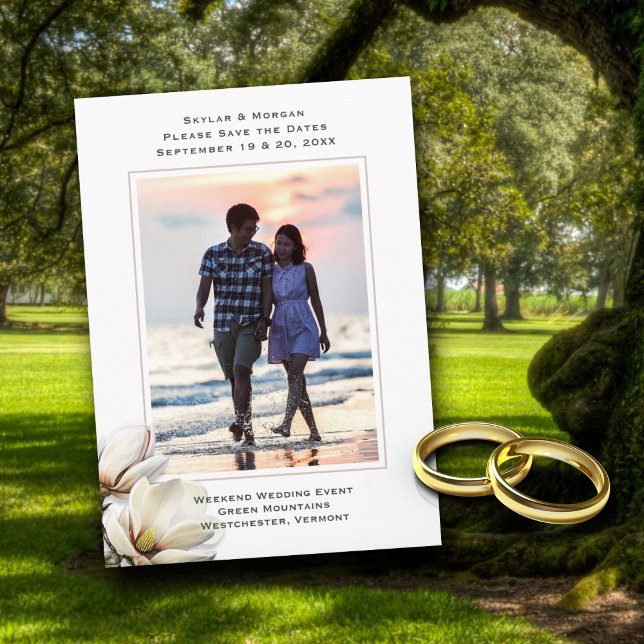 Save The Date Sauver la date Southern Magnolia (Créateur téléchargé)