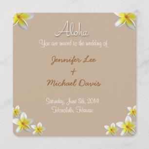 Save The Date Sauvez la conception de Plumeria de date
