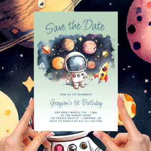 Save The Date Sauvez la date Planètes de l'espace extra-atmosphé