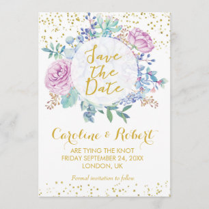 Save The Date Sauvez les succulents floraux de parties