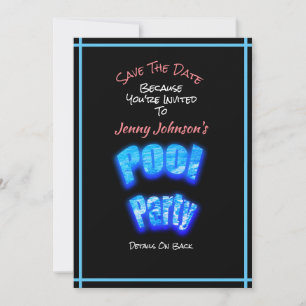 Save The Date Sauvez l'invitation d'anniversaire de partie de