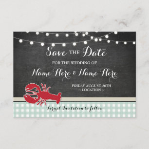 Save The Date Sauvez l'invitation de homard d'ébullition