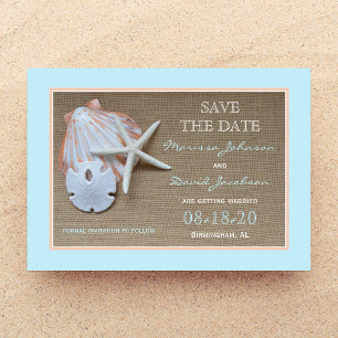 Save The Date Sauvez l'invitation de mariage Date Beach