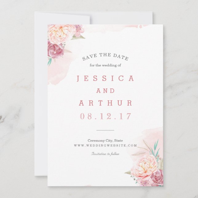 Save The Date "Save the date" pour mariage | Flush et Blooms (Devant)