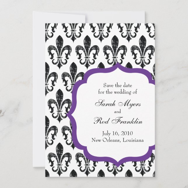 Save The Date "Save the date" pour mariage | Nouvelle-Orléans |  (Devant)