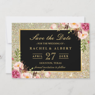 Save The Date "Save the date" pour mariage Parties scintillant