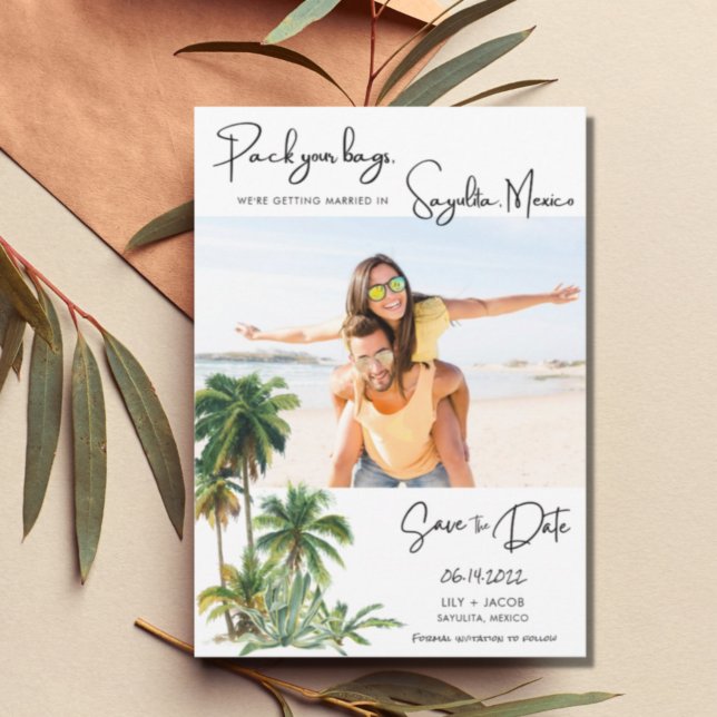Save The Date Sayulita, Mexico Mariage photo de destination (Créateur téléchargé)