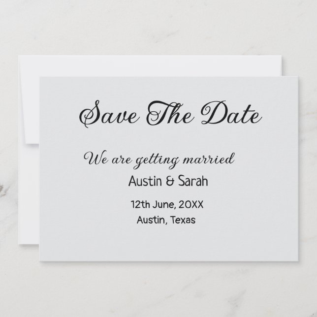 Save the date scan QR wedding website modern text Invitation (Front)
