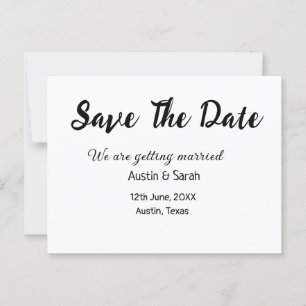 Save the date scan QR wedding website modern text Postcard