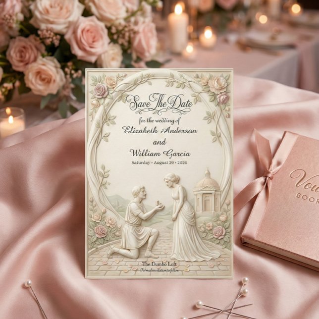 Save The Date Scène de jardin romantique classique (Créateur téléchargé)