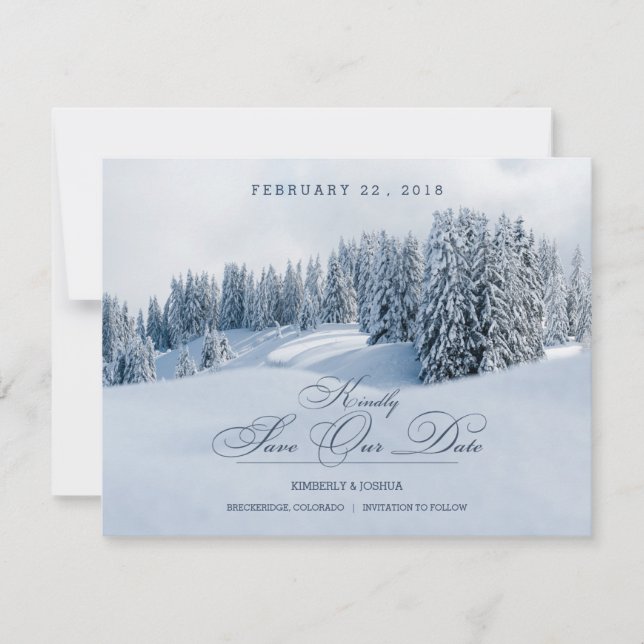 Save The Date Scène d'hiver Enregistrer la date (Devant)