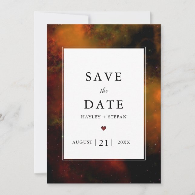 Save The Date Science spatiale moderne Fiction Mariage Sauvez La (Devant)