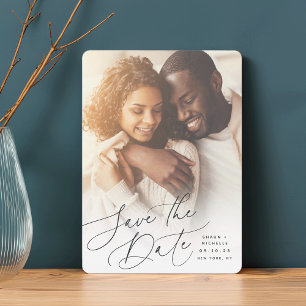Save The Date Script balayé par vent Photo verticale
