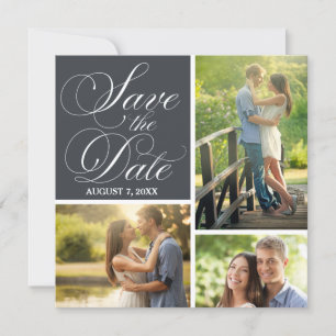 Save The Date Script Classique Enregistrer La Date Photo Collage
