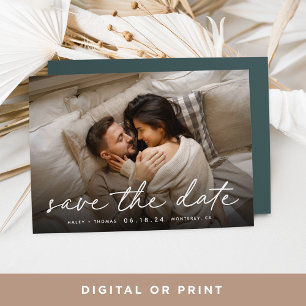 Save The Date Script confortable Photo horizontale