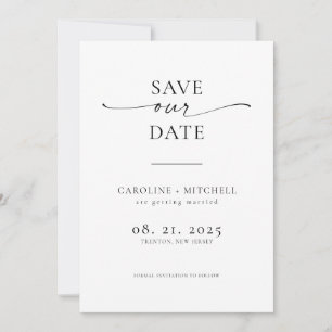 Save The Date Script contemporain minimaliste