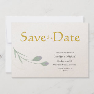 Save The Date Script de calligraphie de plaine minimaliste moder