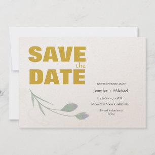 Save The Date Script de calligraphie de plaine minimaliste moder