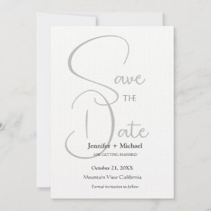 Save The Date Script de calligraphie minimaliste du mariage mari