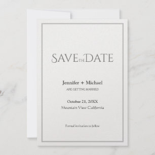 Save The Date Script de calligraphie minimaliste du mariage mari