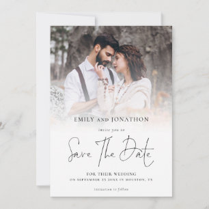 Save The Date Script de superposition photo moderne