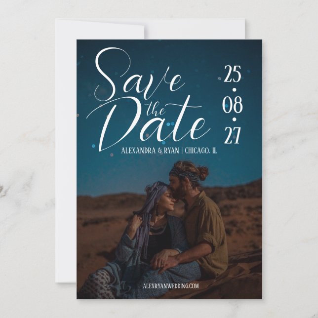 Save The Date Script de typographie Superposition de photo Maria (Devant)