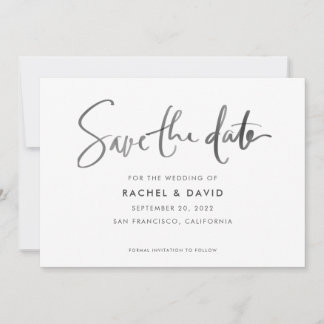 Save The Date Script d'encre simple manuscrit Enregistrer la car
