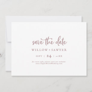 Save The Date Script Gold Rustique Rose Horizontal Enregistrer L
