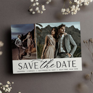 Save The Date Script lisse   Deux Mariages photo