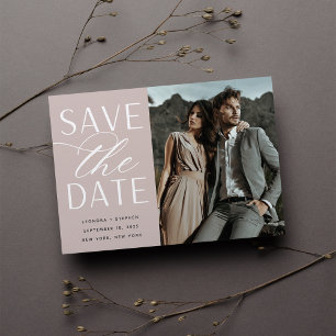 Save The Date Script lisse   Mariage photo unique