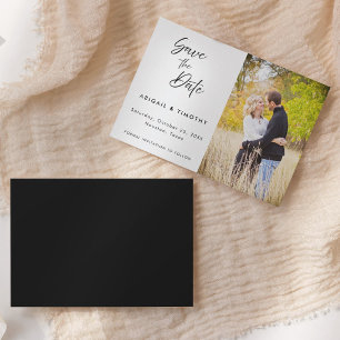 Save The Date Script manuscrit classique photo   Mariage