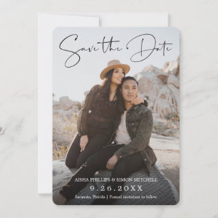 Save The Date Script manuscrit moderne