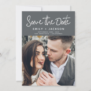 Save The Date Script manuscrit moderne Enregistrer la photo de d