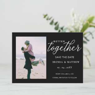 Save The Date Script Mieux Ensemble Minimaliste Simple Photo