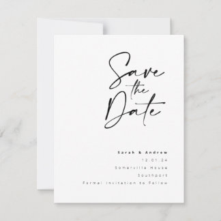 Save The Date Script minimaliste moderne Enregistrer la date