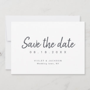 Save The Date Script minimaliste noir et blanc enregistrer la da