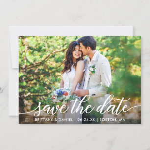 Save The Date Script Moderne Enregistrer La Date Photo W Card